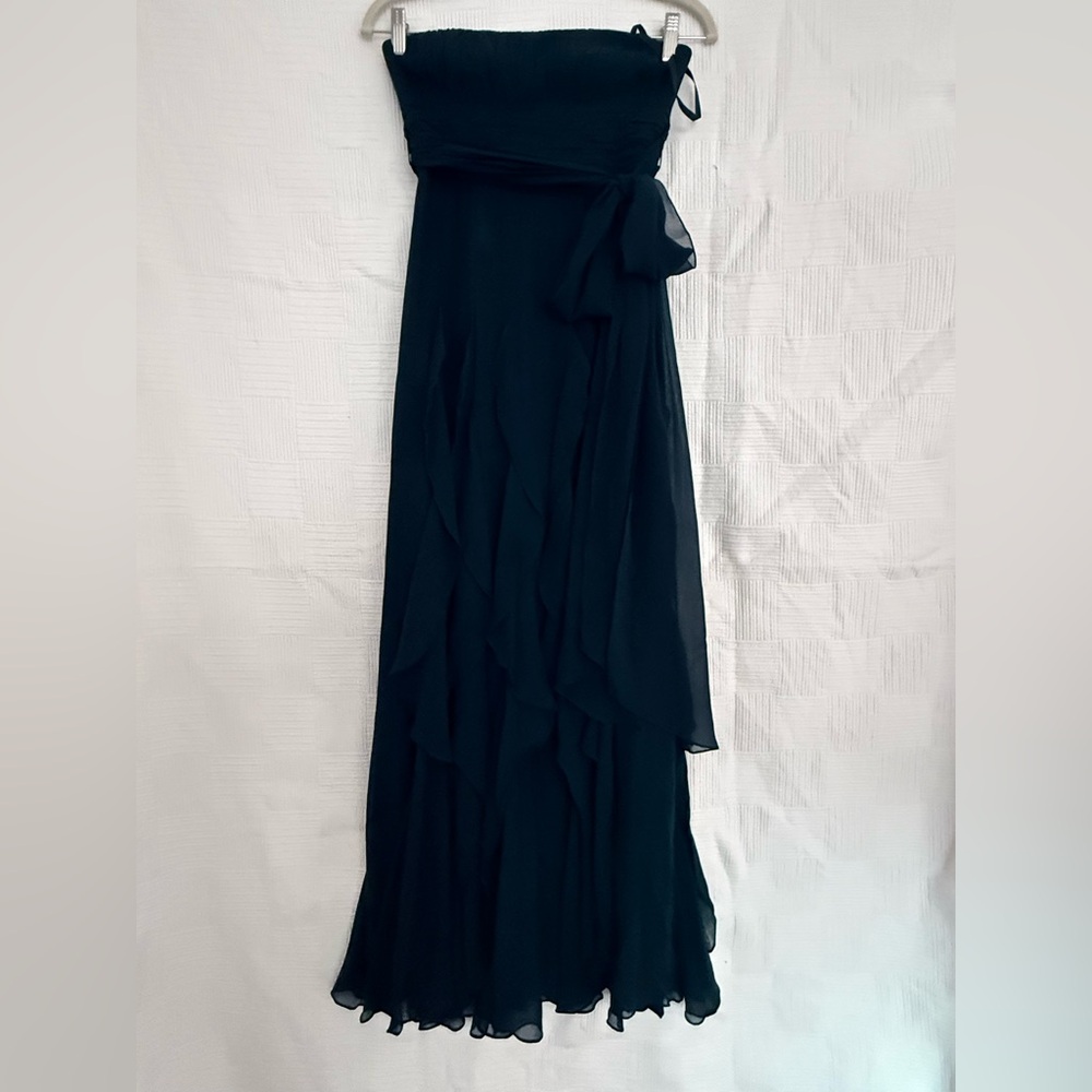 Elegant Black Strapless Evening Dress Navy Blue ( BCBG MaxAzria)